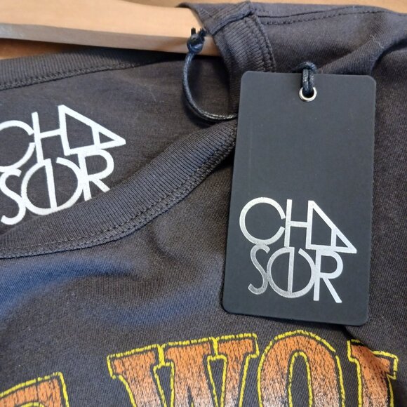 Chaser NWT "Lone Wolf" Small Graphic Short Sleeve Tee Brown, Orange, Cream, Gray - Picture 3 of 15